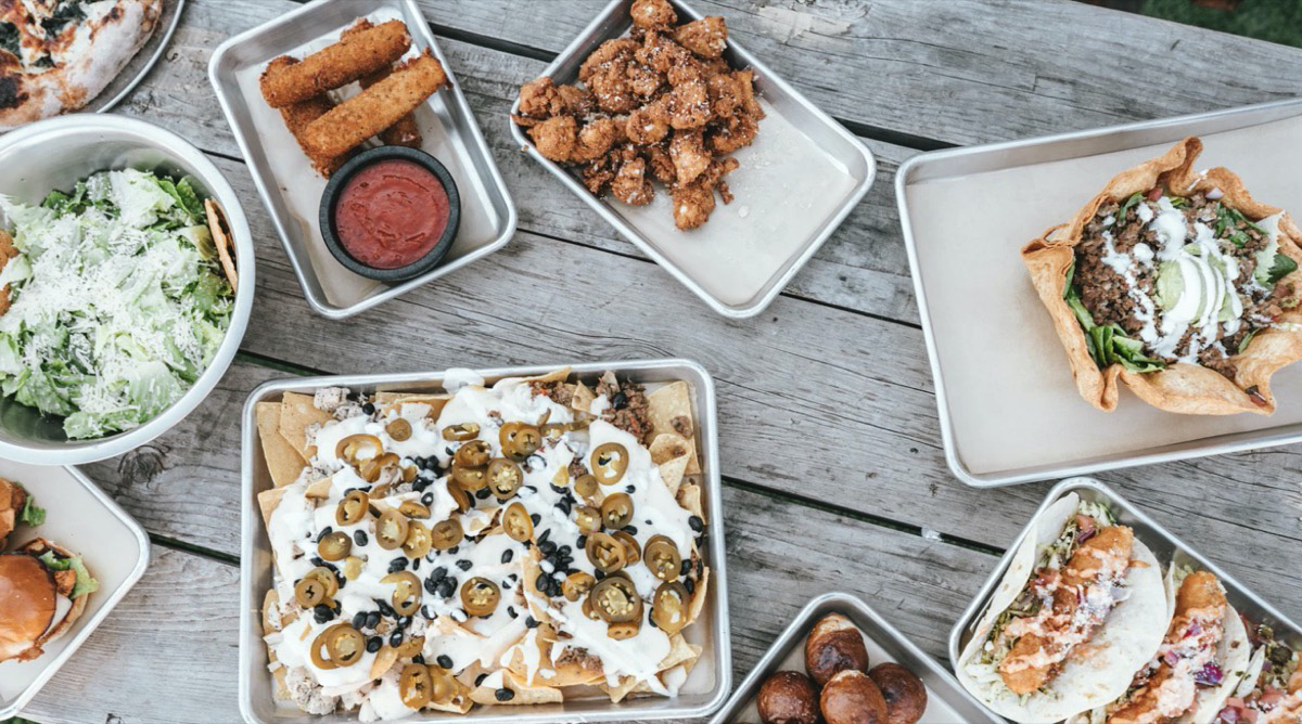 Plate of food for social gatherings 