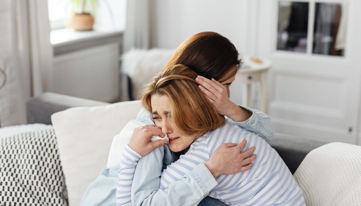 Woman expressing feelings